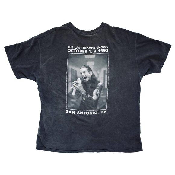Vintage 1992 Ozzy Osbourne The Last Bloody Shows T-Shirt - Picture 1 of 6
